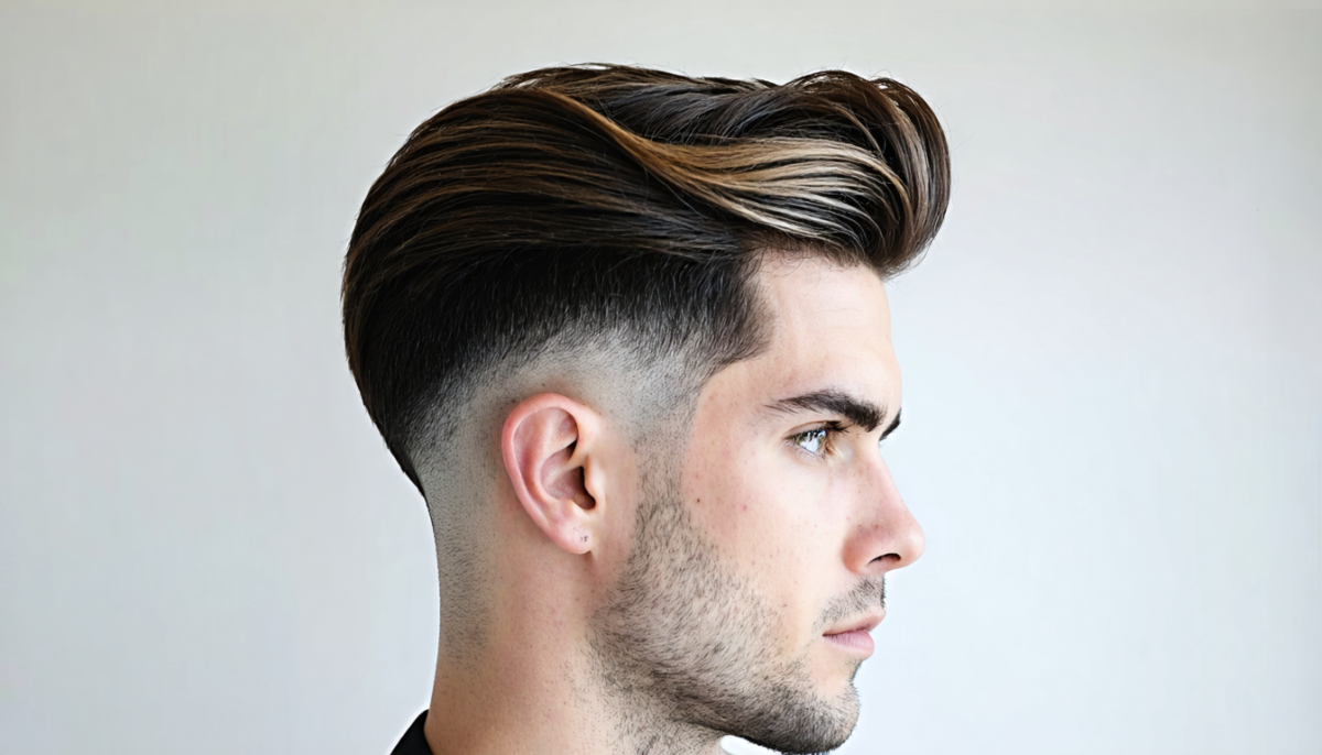 découvrez la coupe rasée sur les côtés avec une longueur sur le dessus, un style viril et tendance qui fait sensation. adoptez ce contraste audacieux pour un look moderne et affirmé.